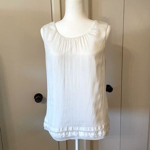 Coldwater Creek ivory sleeveless blouse